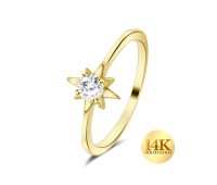 14K Gold Ring 14KY-NSR-2769 (MOQ 10 pcs)